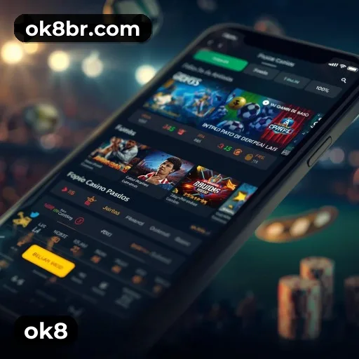 Aplicativo móvel ok8 para iOS e Android